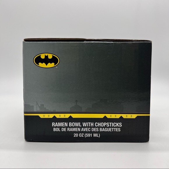 DC Batman Ramen Ceramic Bowl with Chopsticks - Picture 4 of 9